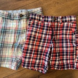 Set of 2 boys plaid shorts